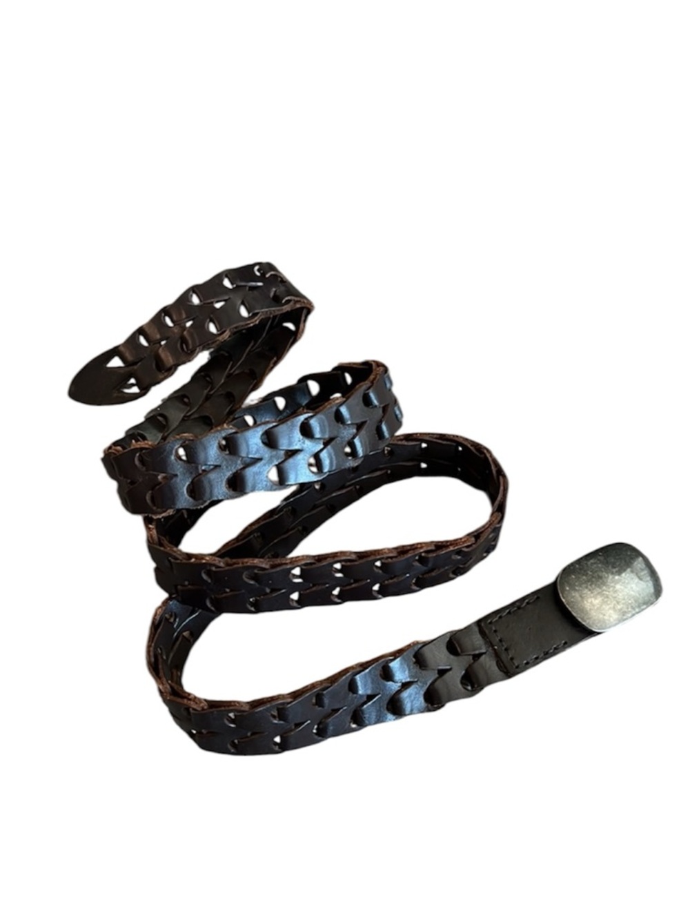 GAP Brown Leather Notch Belt One Size